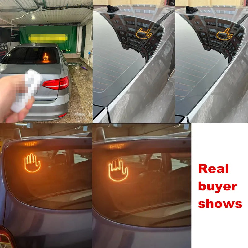Car Finger Light with Remote: Expressive Road Rage Solution!