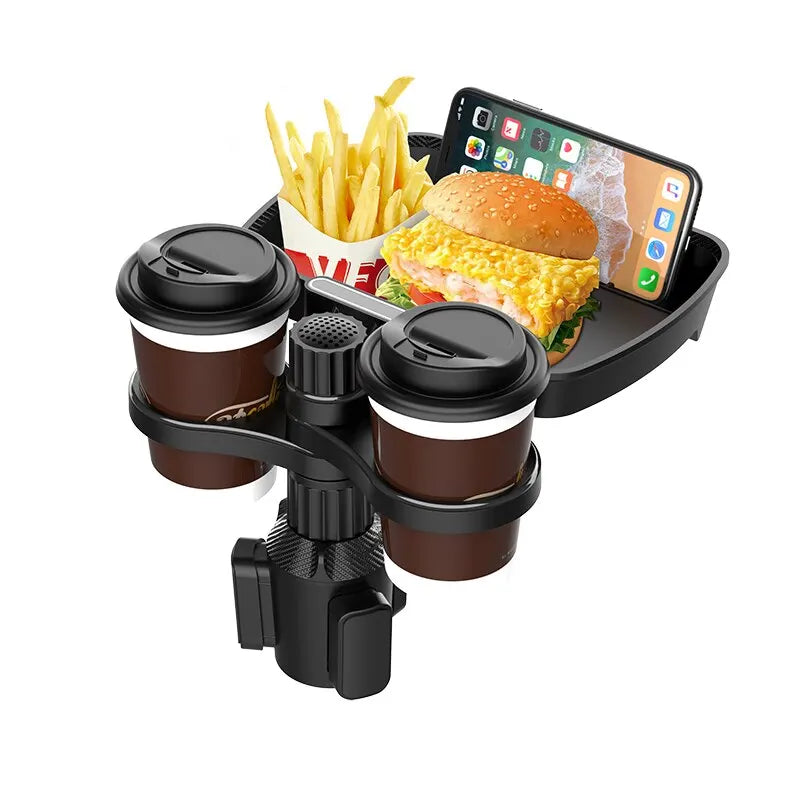 360° Rotating Car Seat Cup Holder: Expandable Convenience