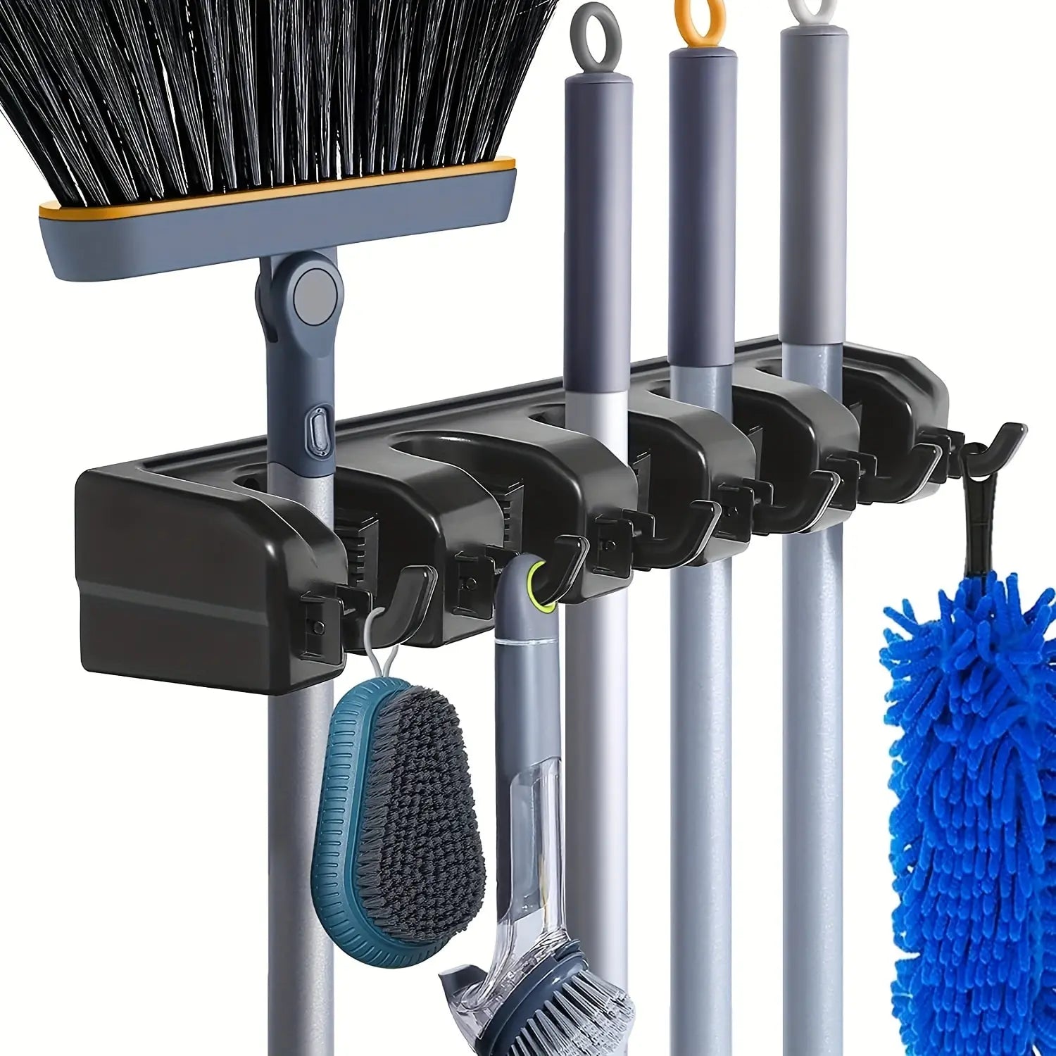Multi-Functional Wall-Mounted Mop Holder: Organize with Ease