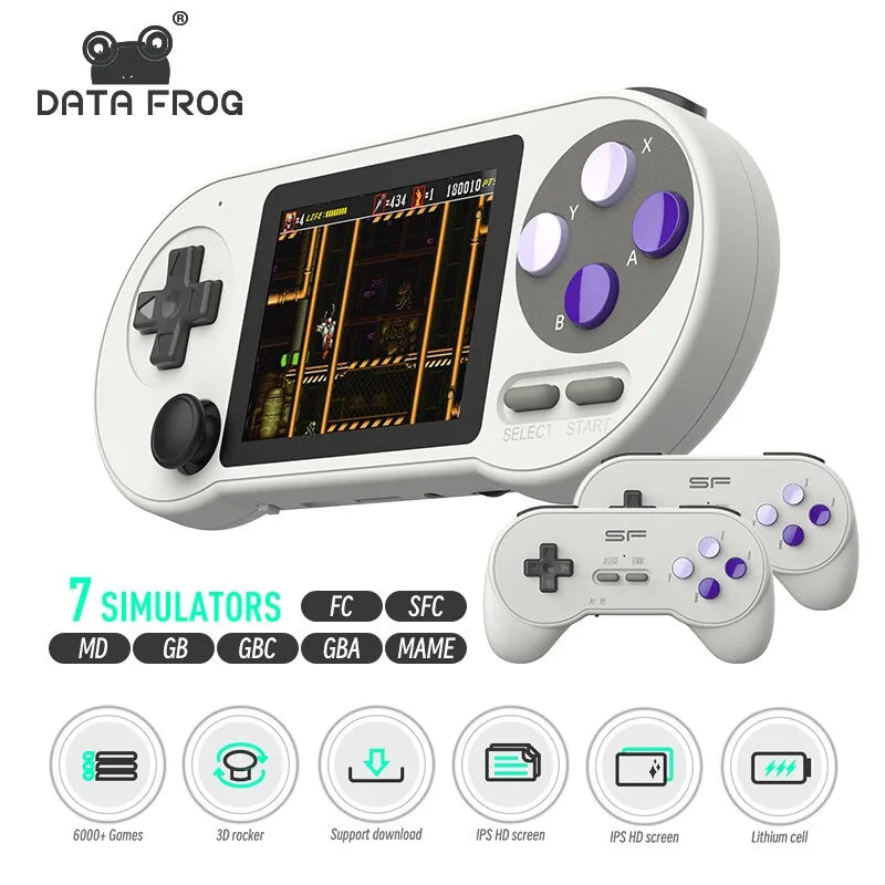 DATA FROG SF2000 Portable Handheld Game Console: Retro Gaming Fun