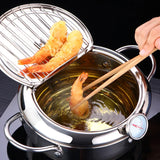  Authentic Japanese Cooking: LMETJMA Deep Frying Pot with Thermometer