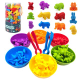  Colorful Learning Adventures: Montessori Rainbow Counting Bear Toy 