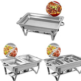 Foldable Stainless Steel Dishes Buffet Stove - easynow.com