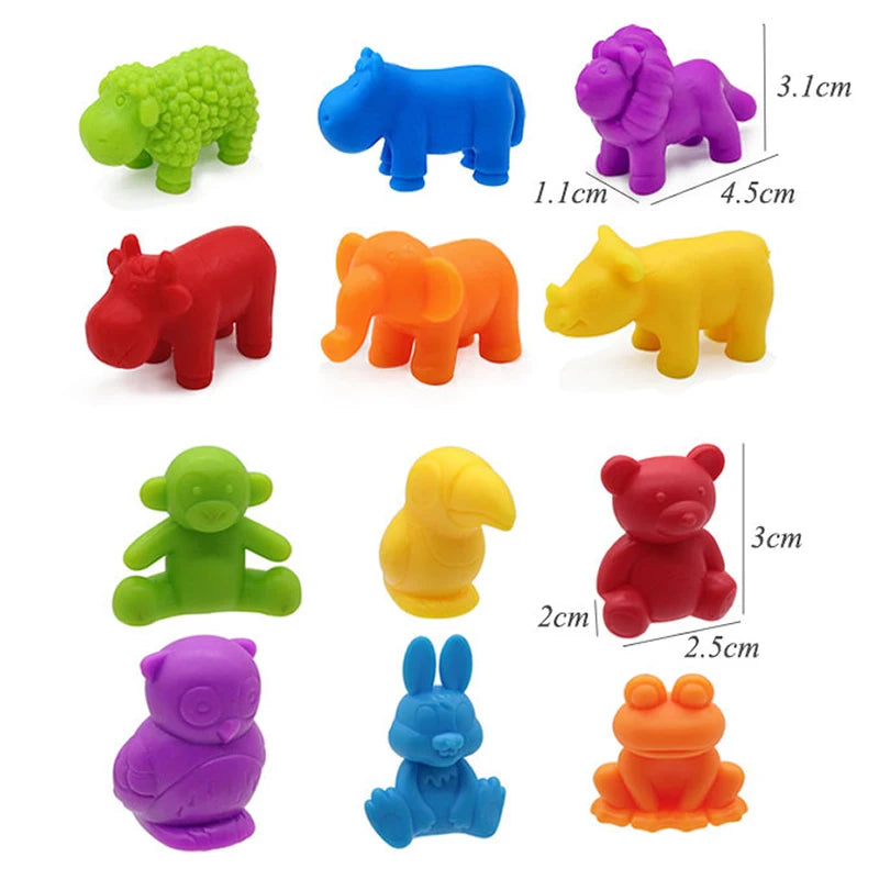 Colorful Learning Adventures: Montessori Rainbow Counting Bear Toy