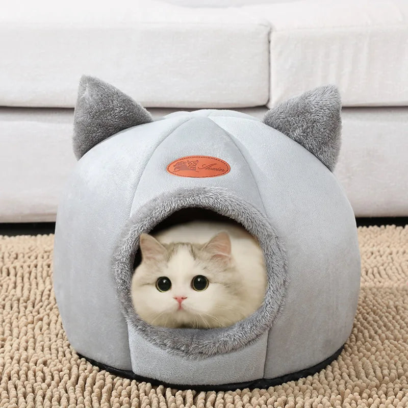 Winter Comfort: Cozy Cat Bed Tent for Deep Sleep