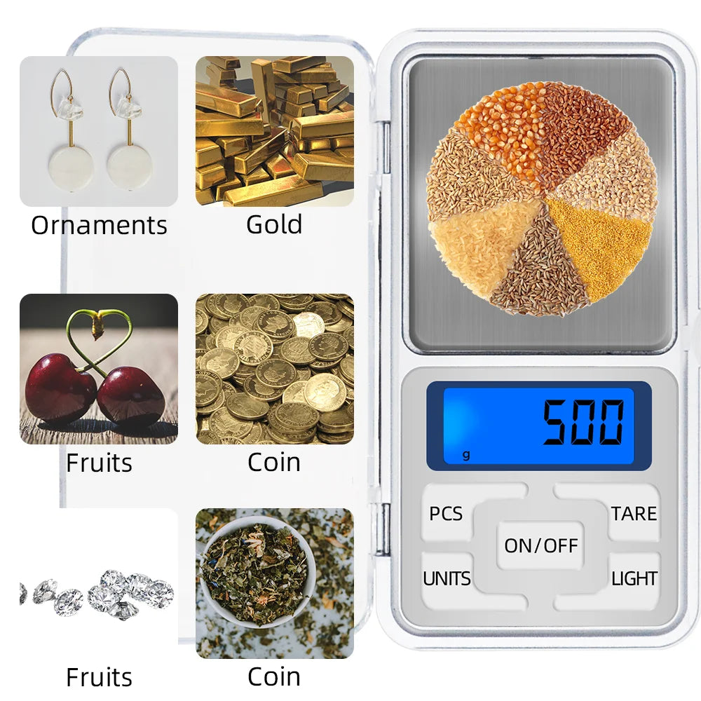 Digital Precision Scale: Accurate Weighing for Kitchen, Jewelry, and More - 3kg/500g Capacity, 0.01g Measurement, LCD Display