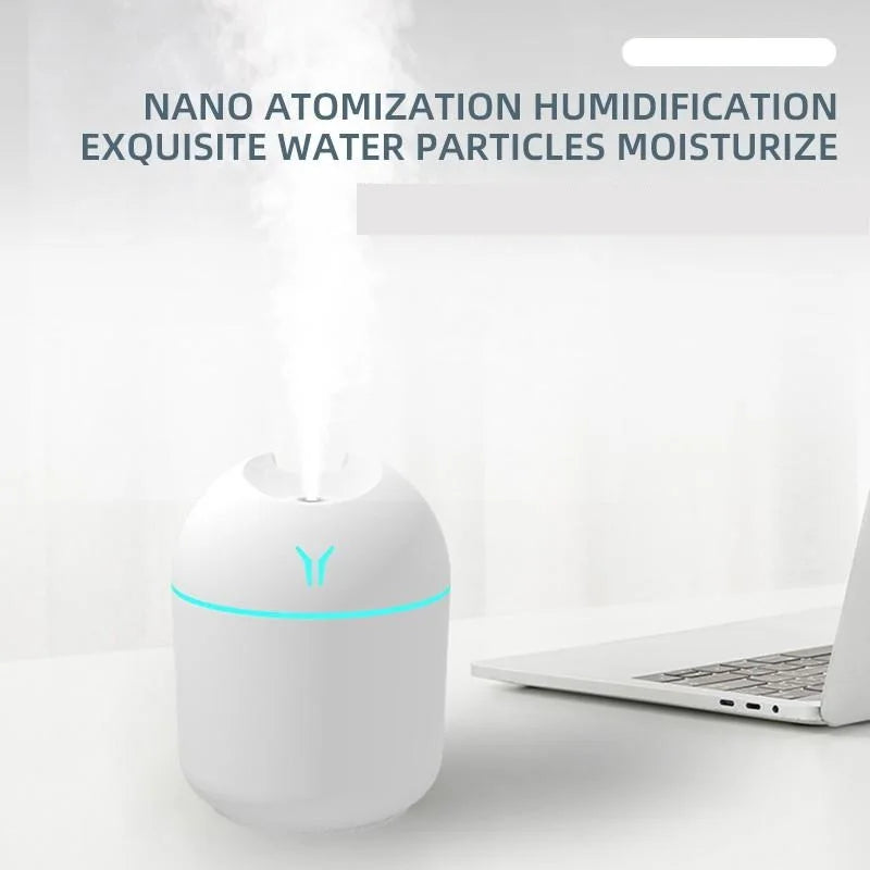 USB Mini Air Humidifier & Oil Diffuser with LED Lamp