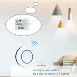 "Wireless Remote Light Switch: Control Lighting with 433MHz Relay, Mini Round Button Panel