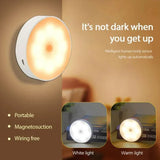 Motion Sensor LED Night Light: Rechargeable USB Lamp for Kitchen Cabinet, Wardrobe, Staircase, and Closet