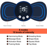 Ultimate Relief: Electric Neck Massager with EMS Muscle Stimulation - Low-Frequency Instrument for Back, Cervical, and Calf Pain Relief