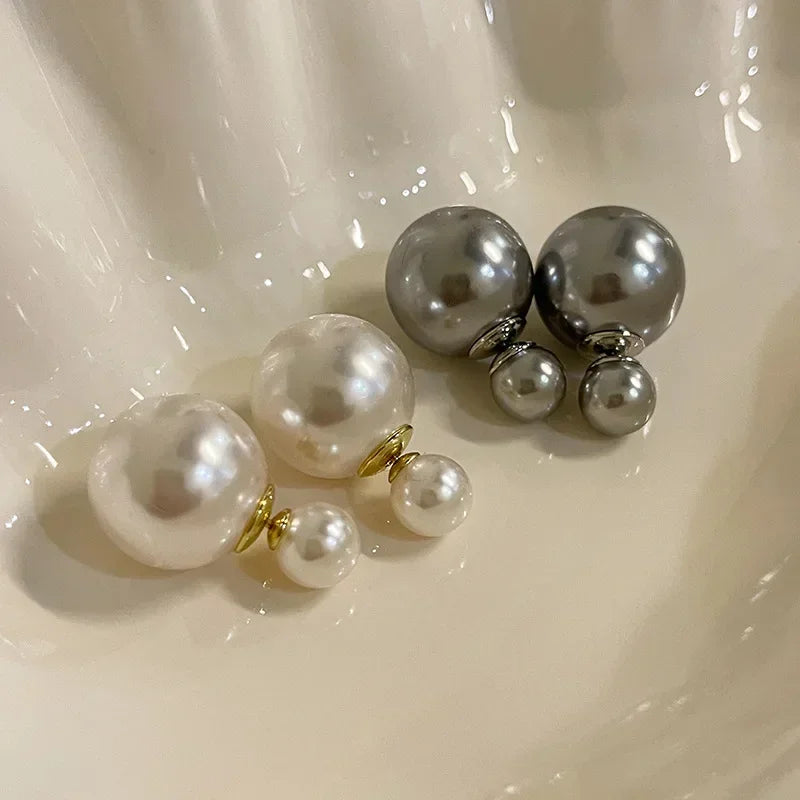 Small Pearl Ball Stud Earrings
