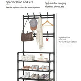 Multi-Layer Doorway Shoe Rack & Coat Hanger