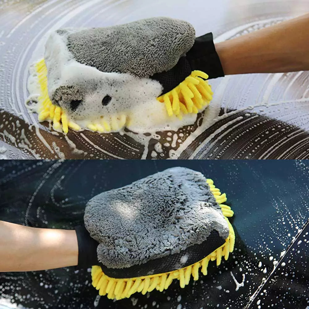  Keep Your Car Shiny with Soft Anti-Scratch Wash Glove!