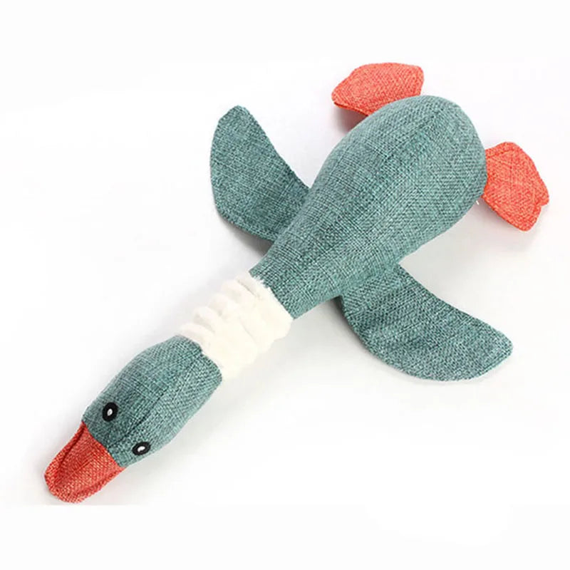  Pet Mallard Duck Dog Toy: Squeaky Fun for Aggressive Chewers!