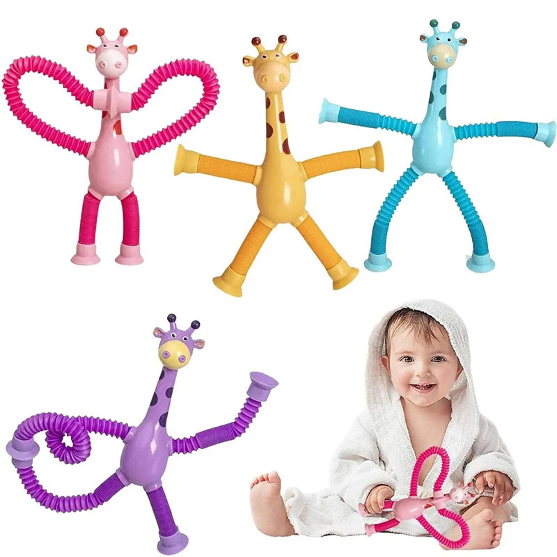 Giraffe Pop Tubes: Christmas Stress Relief Toy for Kids!