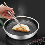 Versatile Tri-Ply Stainless Steel Pan: Whole Body Frying Pan & Wok