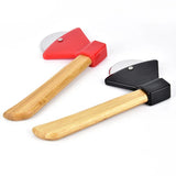 Axe Bamboo Handle Pizza Cutter - easynow.com