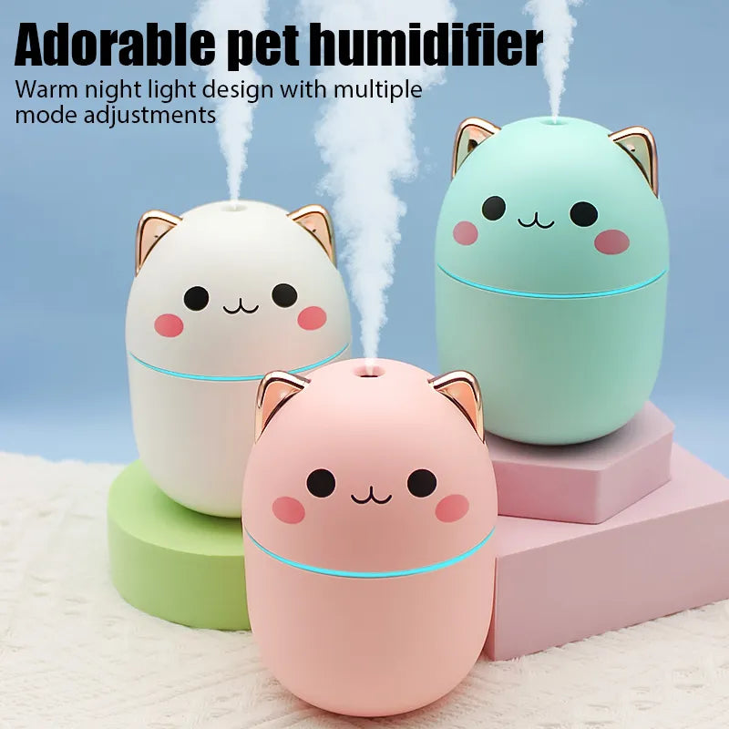 Cute Mini Air Humidifier: Bedroom Aroma Diffuser & Purifier
