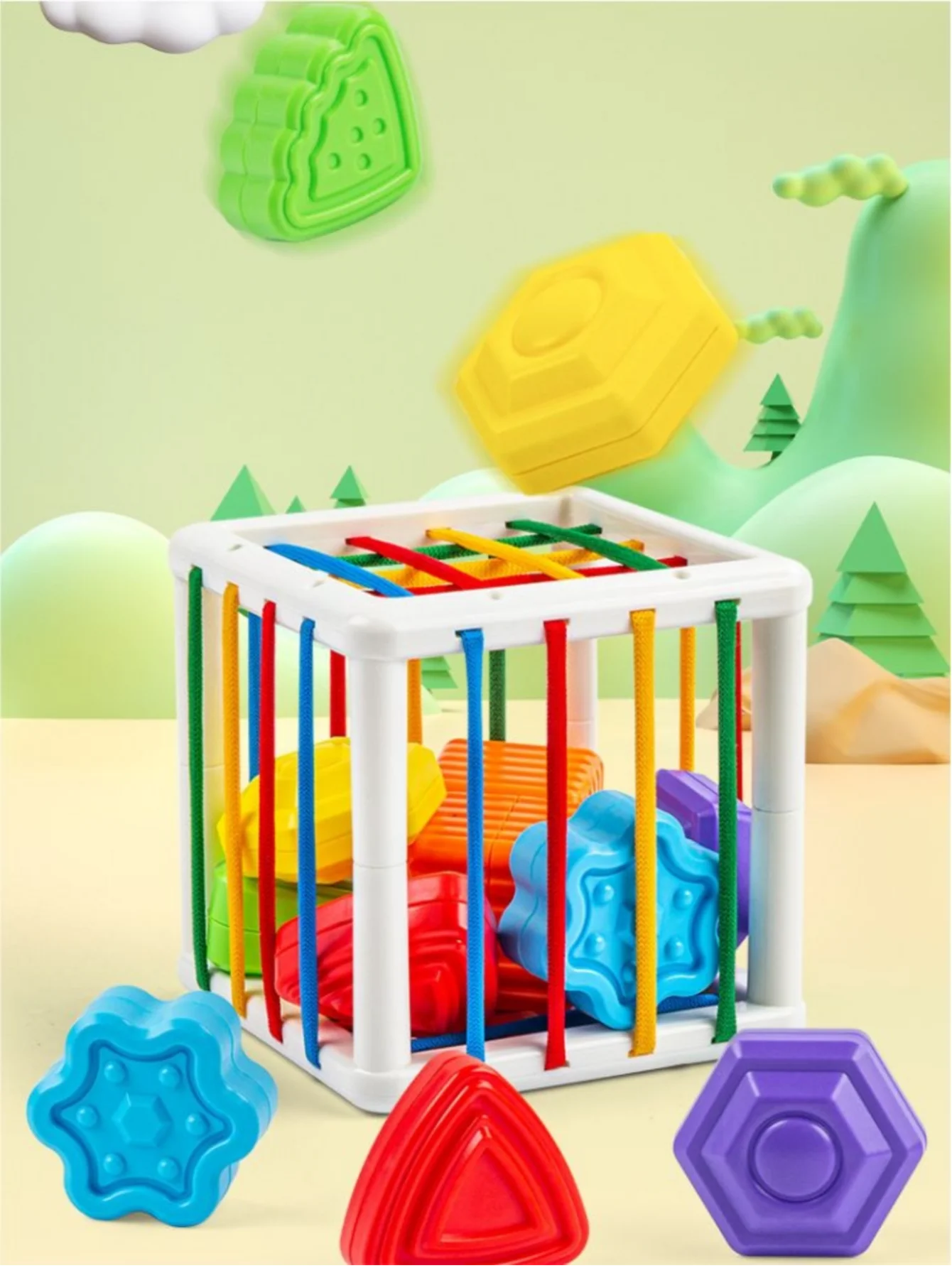 Shape Sorter Cube Toy: Educational Motor Skills Fun for Kids!