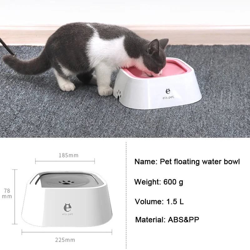 Spill-Proof Pet Bowl: Floating Design for Dogs and Cats