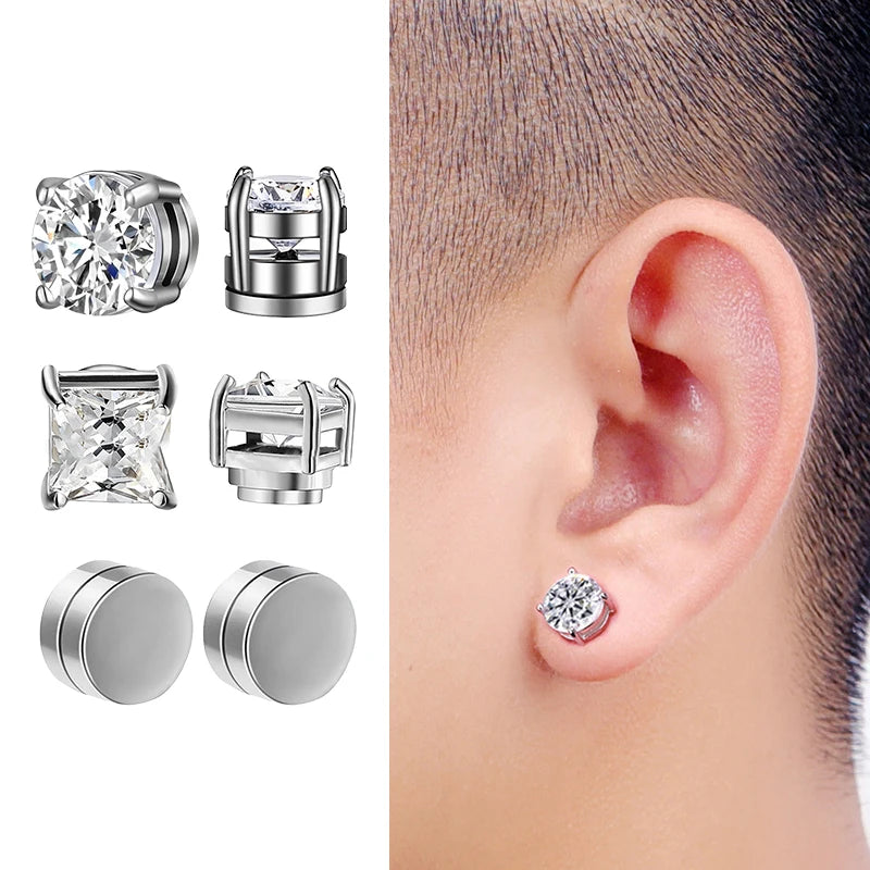 Crystal Strong Magnetic Ear Stud