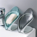 Bathroom Soap Dish with Suction Cup: Leaf Shape Soap Holder