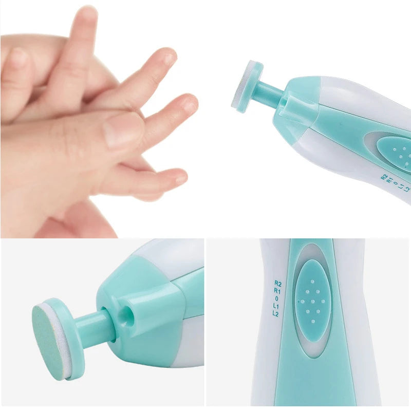 Multifunctional Baby Electric Nail Trimmer: Care Tool for Infant Manicure - Gentle Nail Polisher and Fingernail Cutter Set