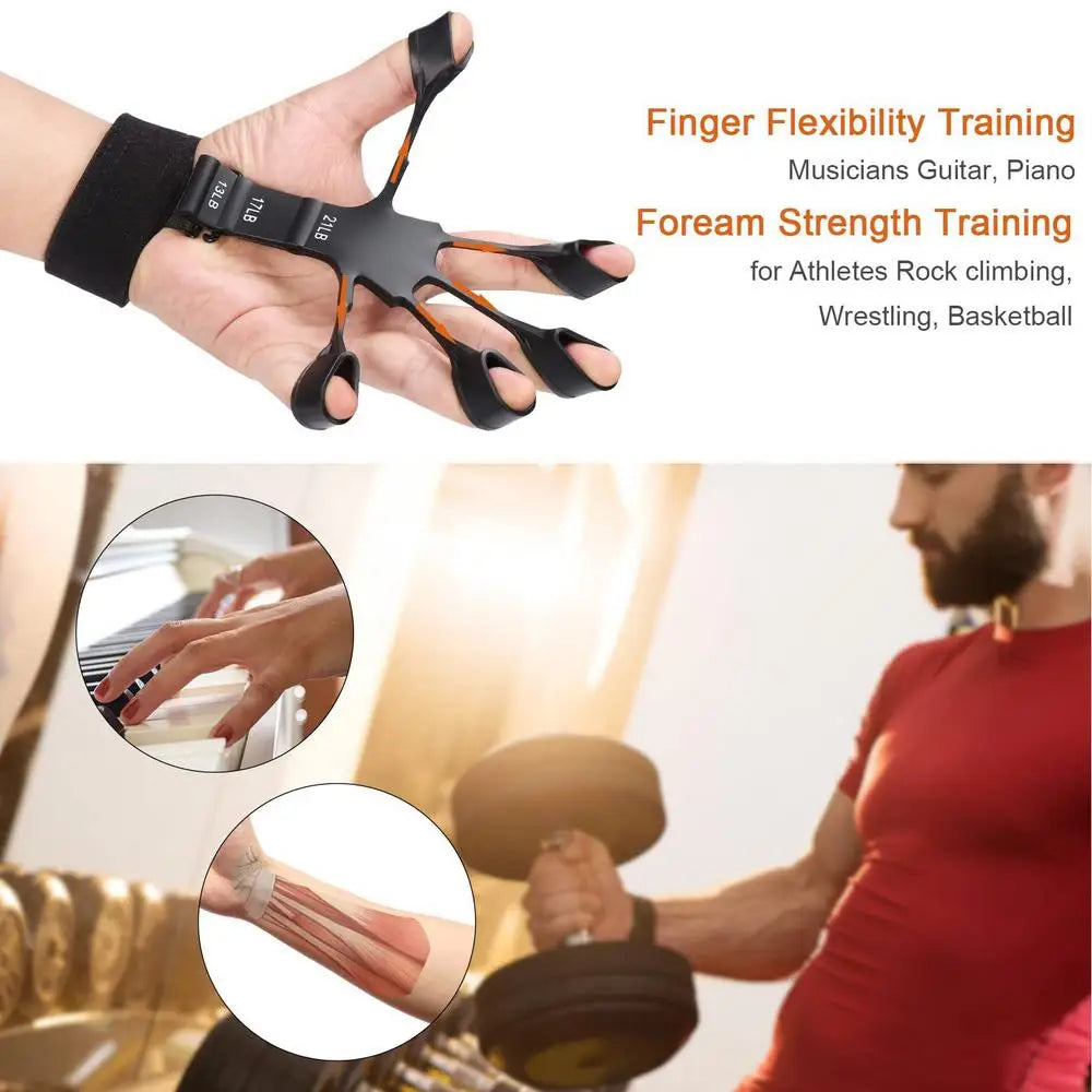 Enhance Your Hand Strength: Finger Gripper Exerciser with 6 Resistance Levels - Ideal for Guitarists and Patients in Physical Recovery
