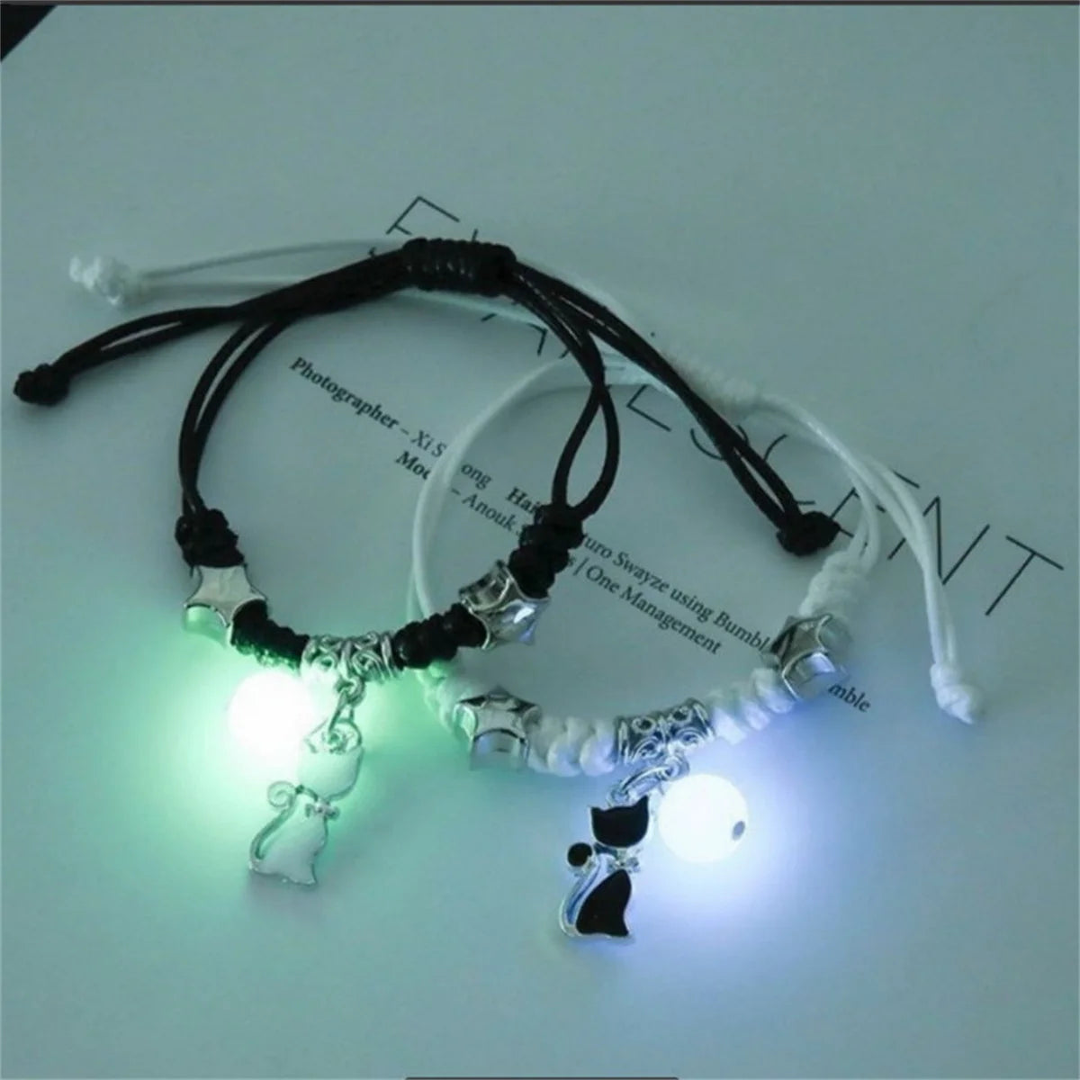 Luminous Beads Couple Bracelet: Stylish Matching Jewelry