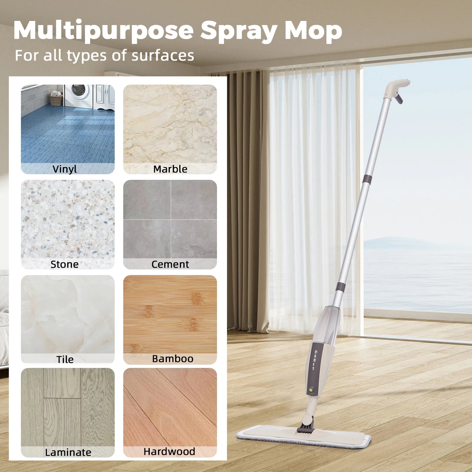 Spray Mop Broom Set: Magic Flat Mops for Easy Home Cleaning