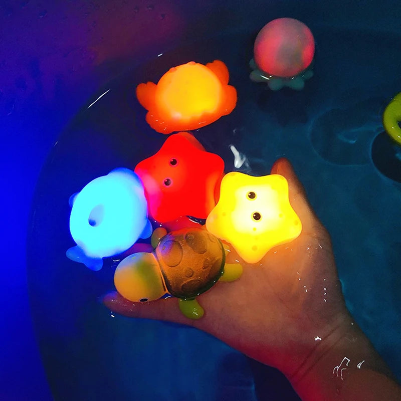 LED Light-Up Swimming Bath Toy: Cute Animal Fun for Kids!