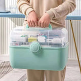 Large Capacity Family Medicine Organizer Box Portable First Aid Kit Medicine Storage Boxes Organizers Plastic Organizing Home