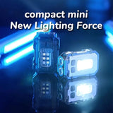 Portable Mini Keychain Light: Dual-Source LED Flashlight