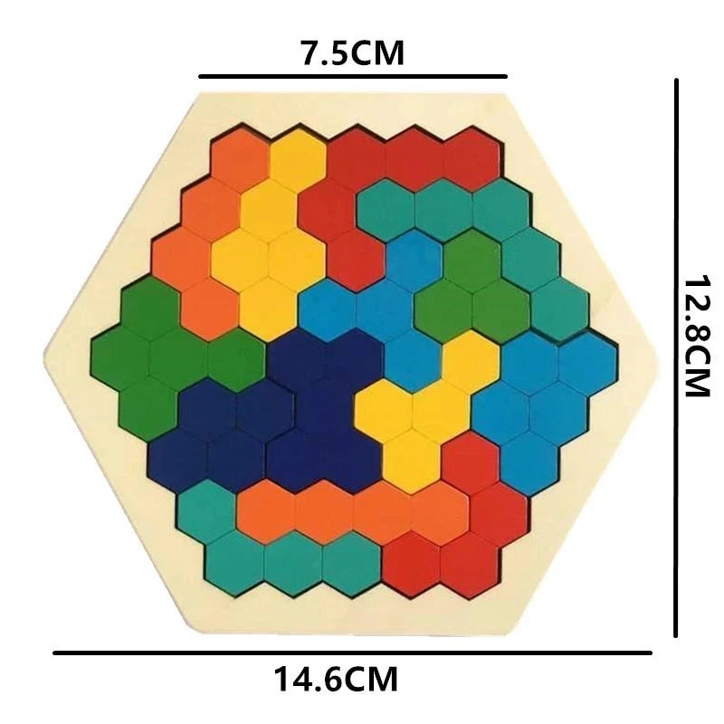 3D Hexagonal Wooden Puzzles: Educational Fun for Kids