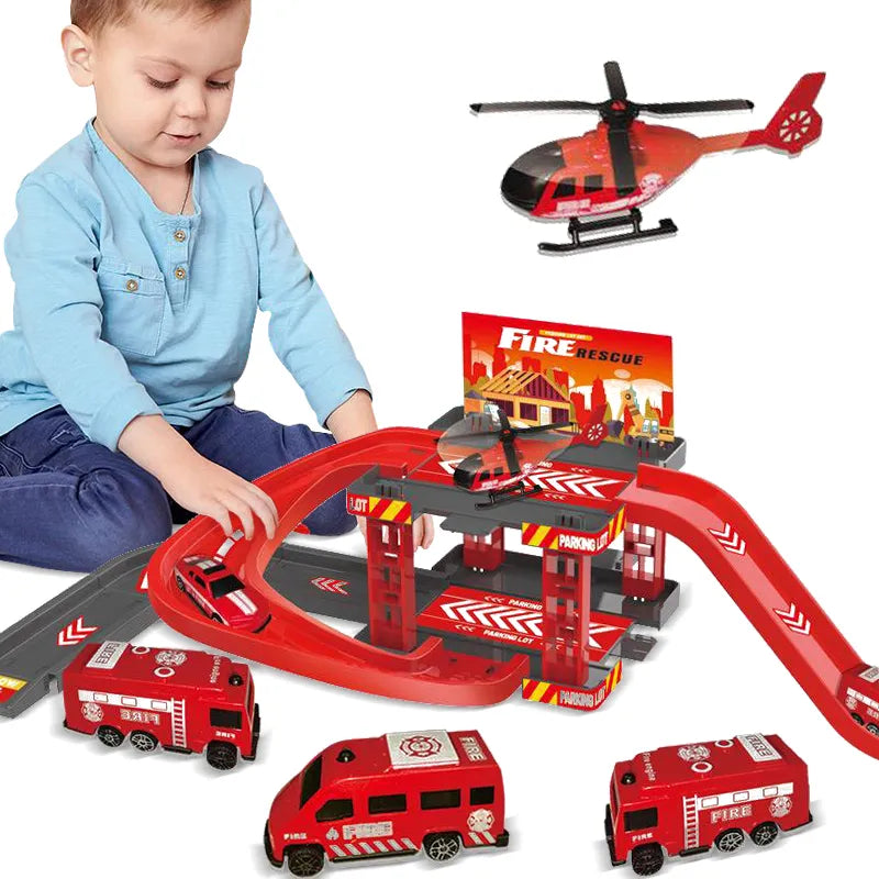 Multi-Storey Car Parking Building: Exciting Children's Track Toy Set