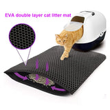 Clean & Comfortable: Double Layer Cat Litter Mat with Waterproof Design