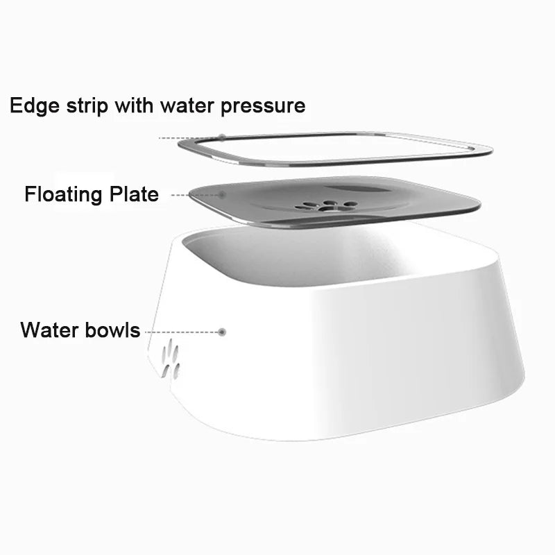 Spill-Proof Pet Bowl: Floating Design for Dogs and Cats