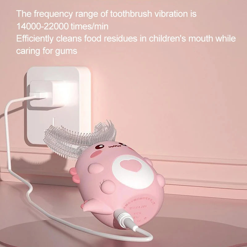 Cartoon U-shaped Electric Toothbrush: Smart Dental Care for Kids