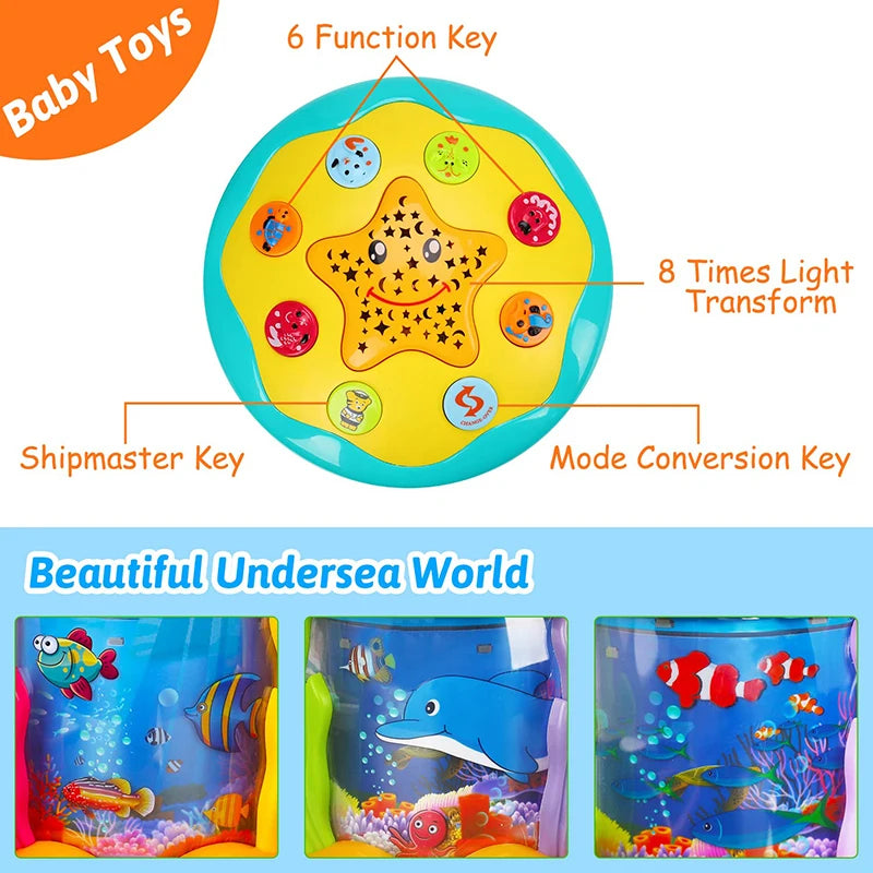 Ocean Light Projector: Sensory Fun for Babies 1-3 Years
