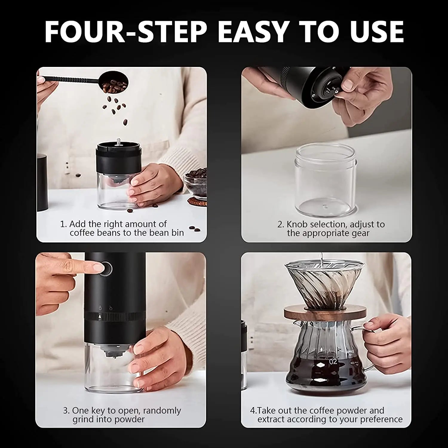 Portable Electric Coffee Grinder - easynow.com