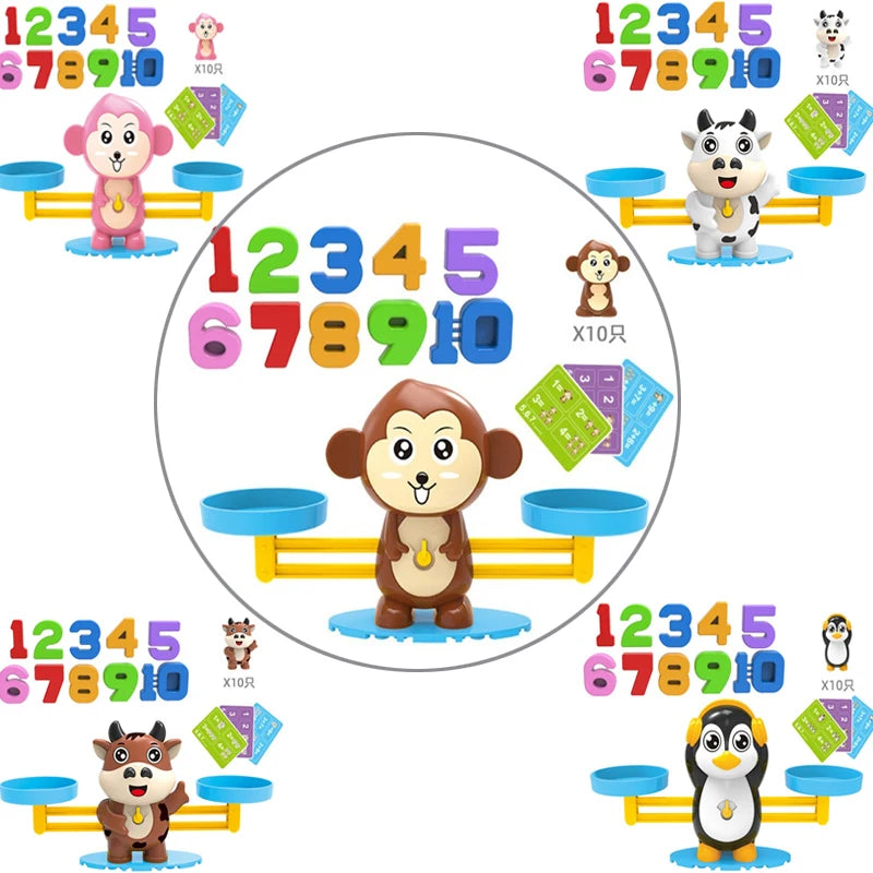 Monkey Balance Math Toy: Montessori Educational Fun!