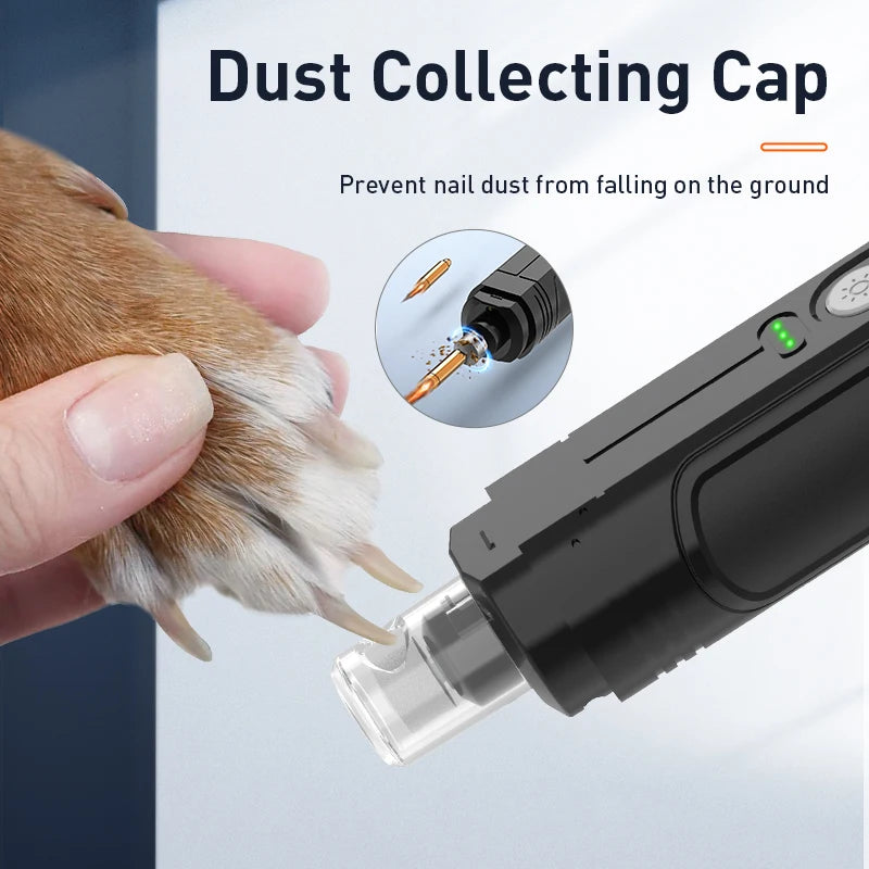 ROJECO P3 Electric Pet Nail Grinder: Professional Grooming with LED Lights