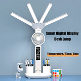 3-in-1 Multifunction Table Lamp: LED Four-Headed Folding Brilliance