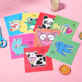 Kids' DIY Craft Set: 48pcs Handmade Paper Cut Book