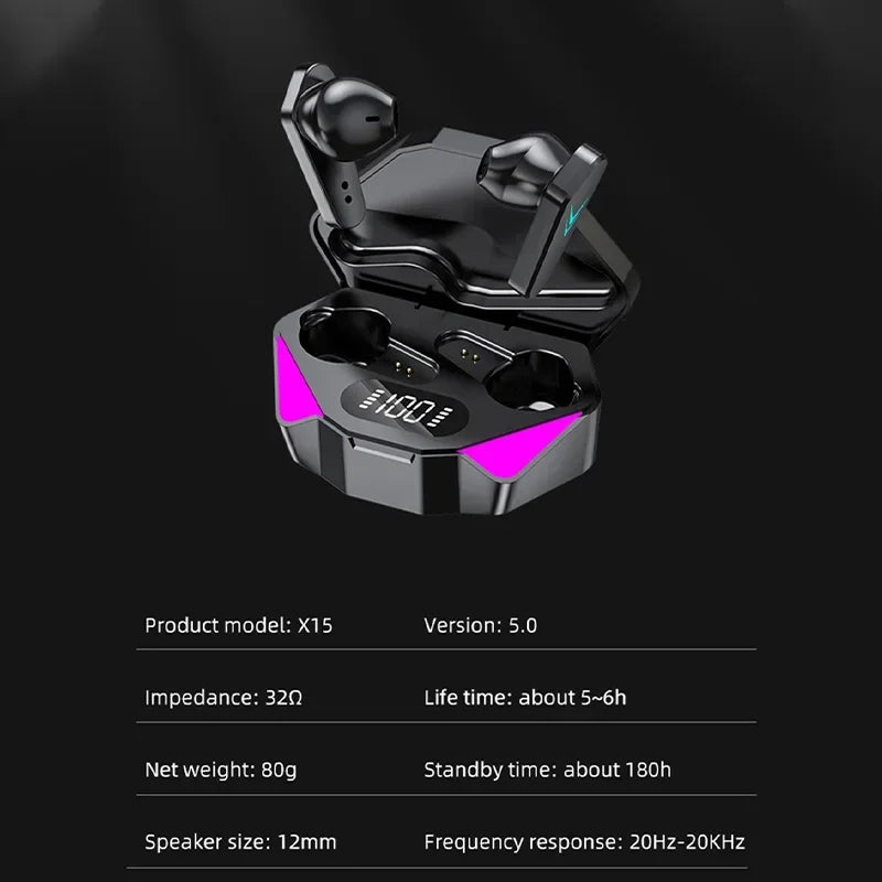 Gamer's Delight: X15 TWS Wireless Gaming Earbuds