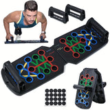Portable Multifunctional Push-Up Board Set: Foldable Fitness Equipment for Full Body Training