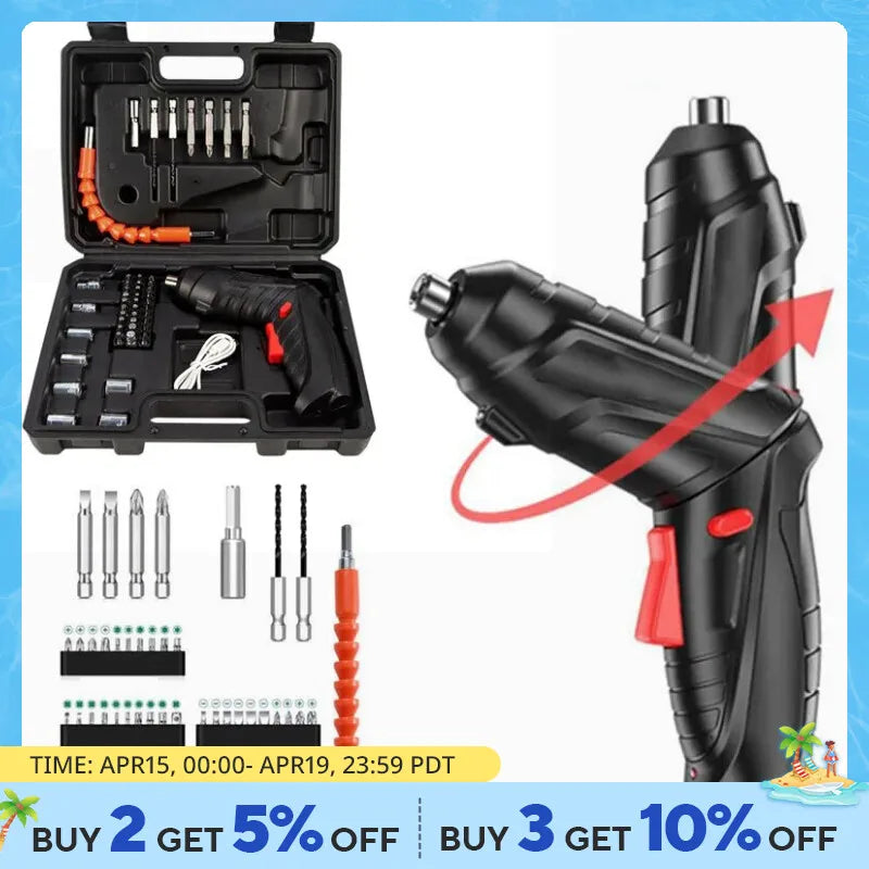 Complete 3.6V Power Tools Set: Cordless Drill & Screwdriver Combo