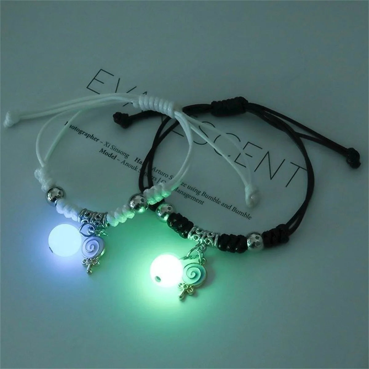 Luminous Beads Couple Bracelet: Stylish Matching Jewelry