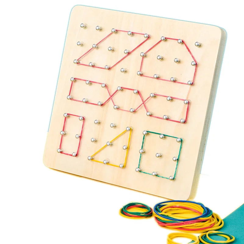 Montessori Creative Rubber Tie Nail Boards: Early Childhood Education Toy!