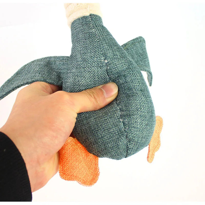 Pet Mallard Duck Dog Toy: Squeaky Fun for Aggressive Chewers!